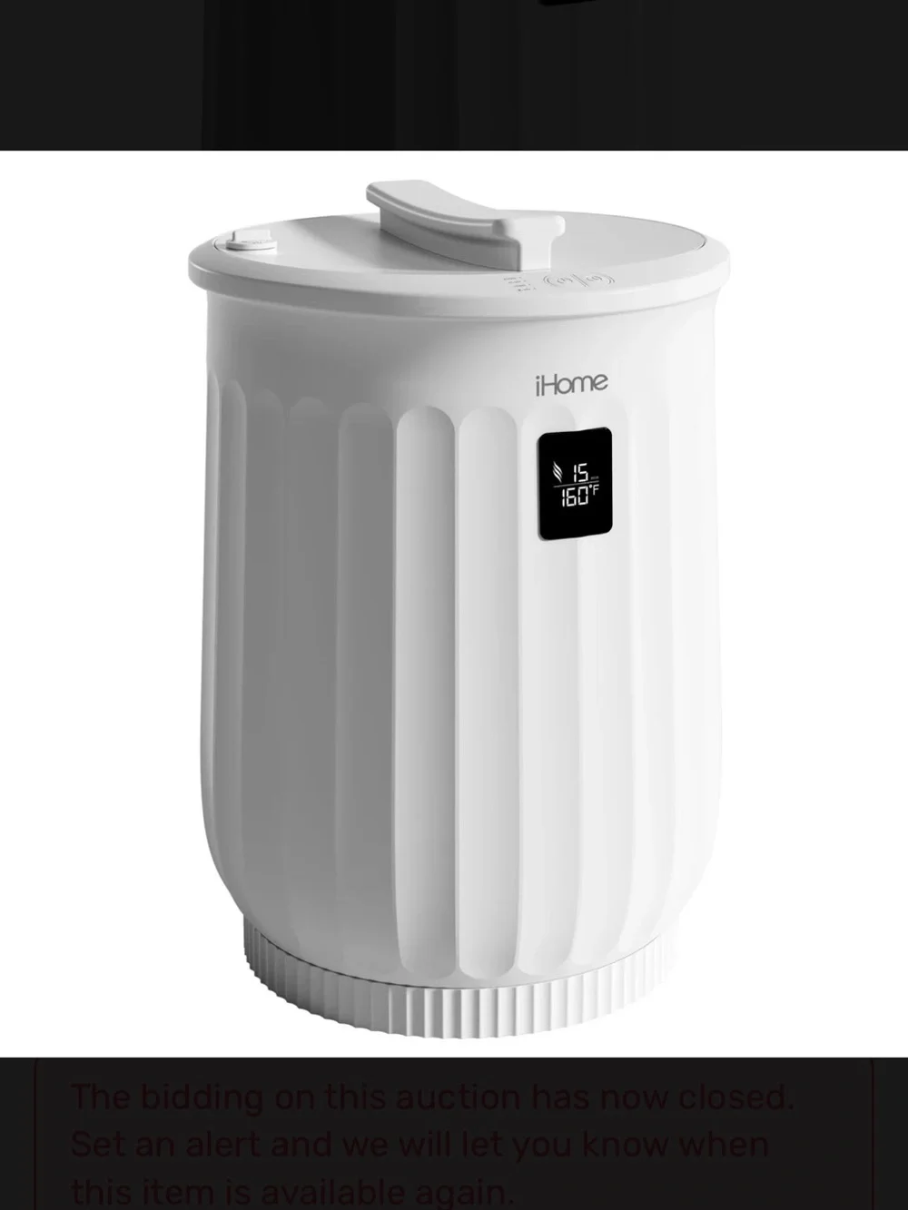 iHome White Luxury 20L Towel Warmer with Digital Display